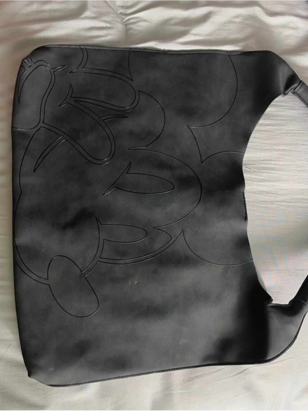 Loungefly Black Disney Logo Shoulder Bag Mickey Mouse slouch tote bag